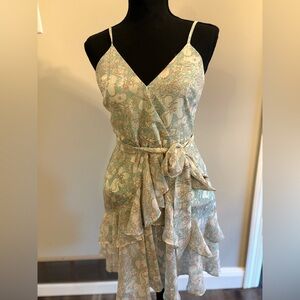 Pink Lily Pastel Floral Wrap Dress